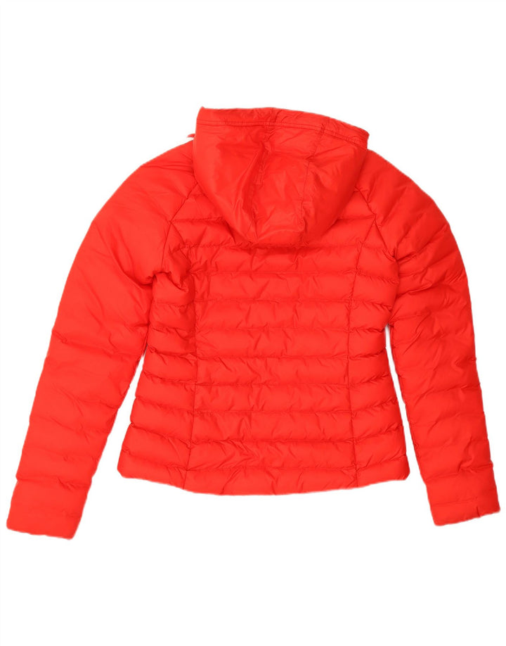 Adidas Damen-Jacke mit Kapuze, gepolstert, UK 8, Größe S, Rot, Polyamid