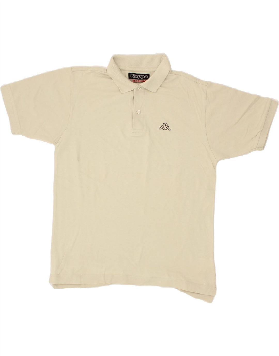 KAPPA Mens Polo Shirt Medium Beige Cotton Vintage Kappa and Second-Hand Kappa from Messina Hembry 