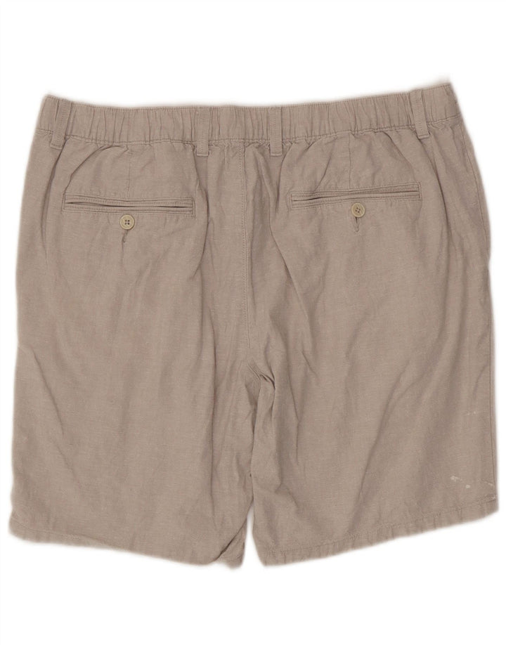 Marks & Spencer Herren Chinoshorts W36 Large Grau Baumwolle