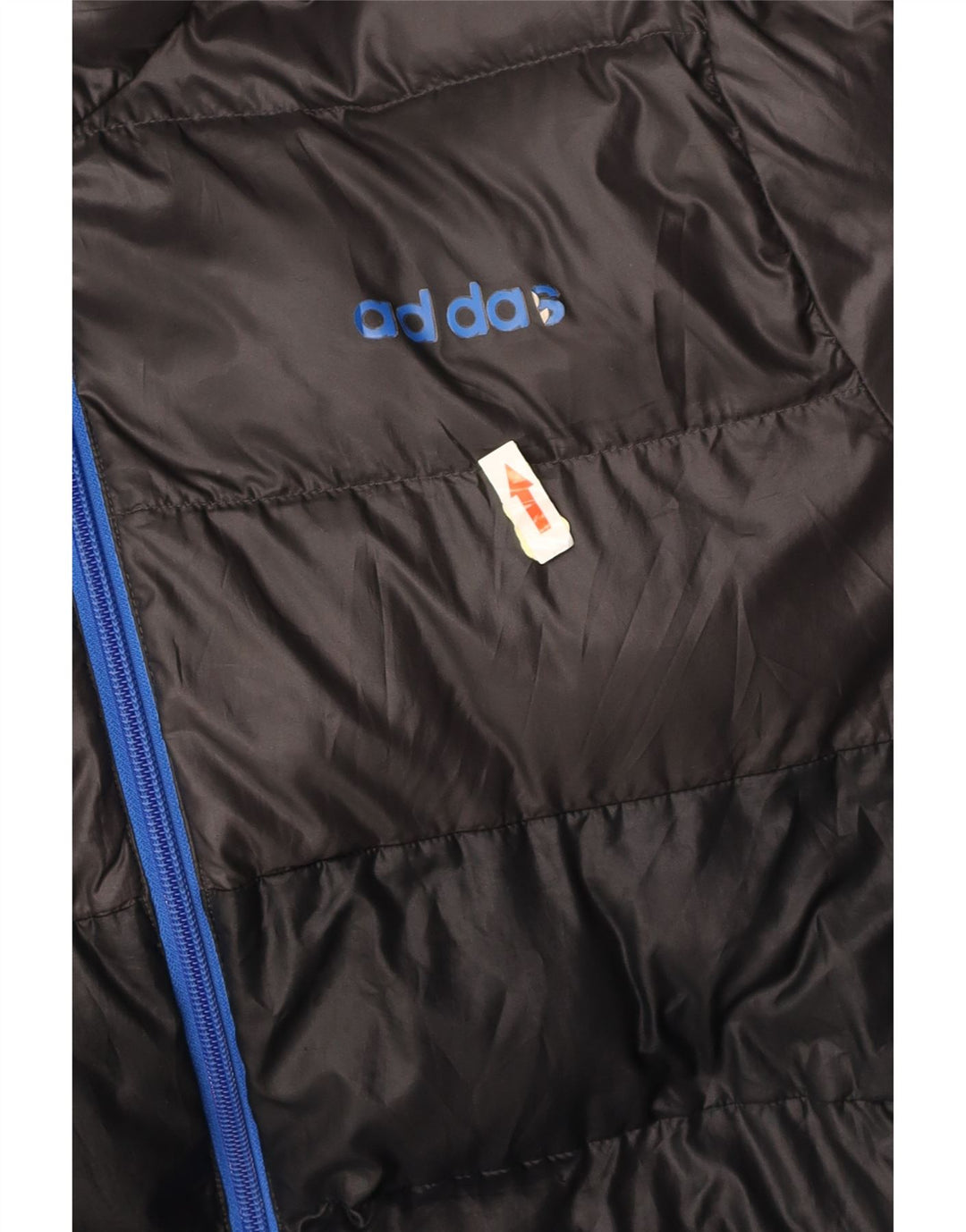 ADIDAS Wattierte Jungenjacke mit Kapuze, 13–14 Jahre, schwarzes Colourblock-Polyester