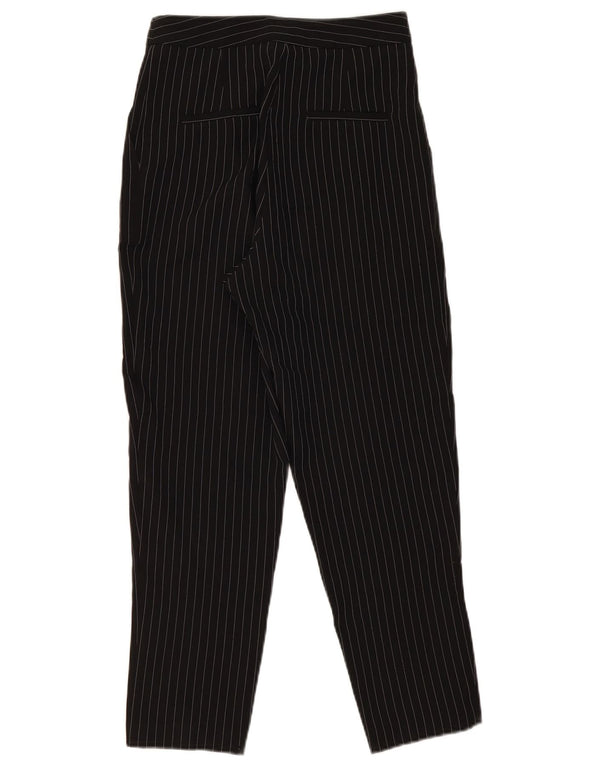 Topshop Damen-Chinohose mit hoher Taille, UK 6, XS, W28, L26, Schwarz, Nadelstreifen