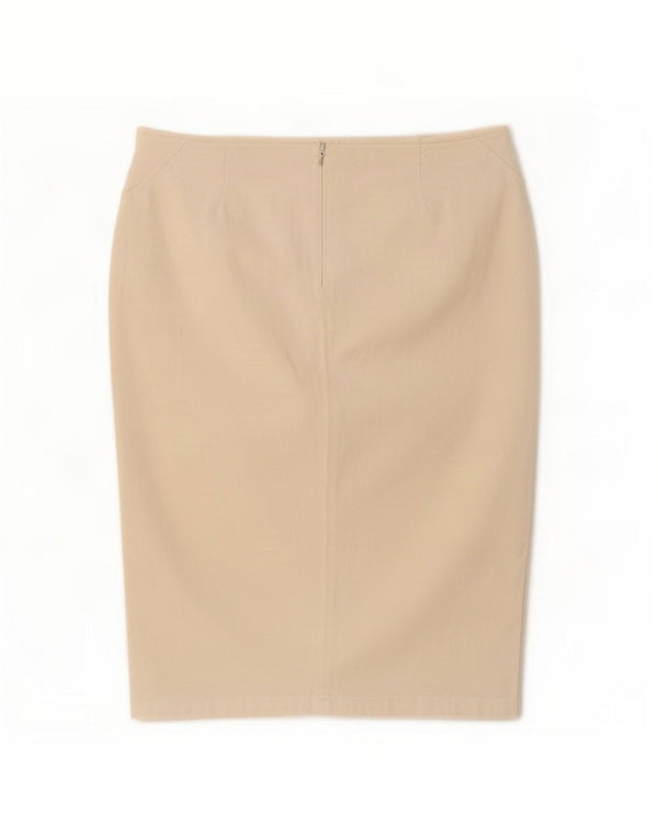 Armani Damen Bleistiftrock IT 44 Medium W30 Weiße Baumwolle