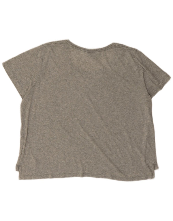 Nike Damen-T-Shirt in Übergröße mit Grafik, UK 16, Größe L, Grau meliert