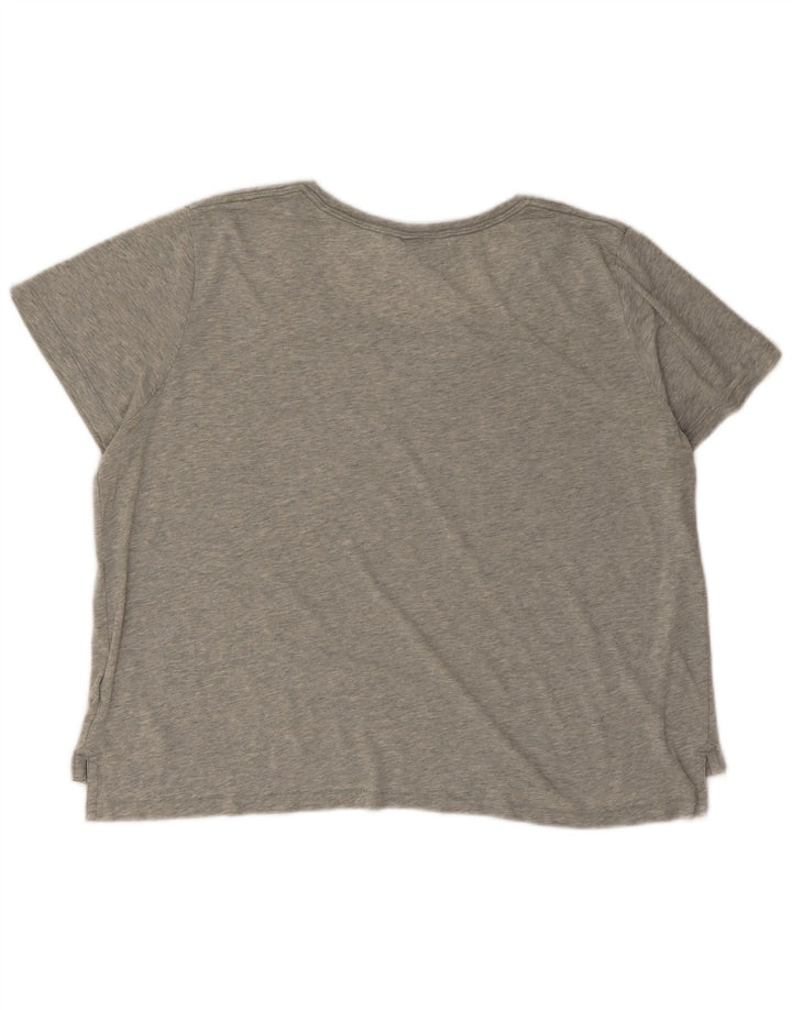 Nike Damen-T-Shirt in Übergröße mit Grafik, UK 16, Größe L, Grau meliert