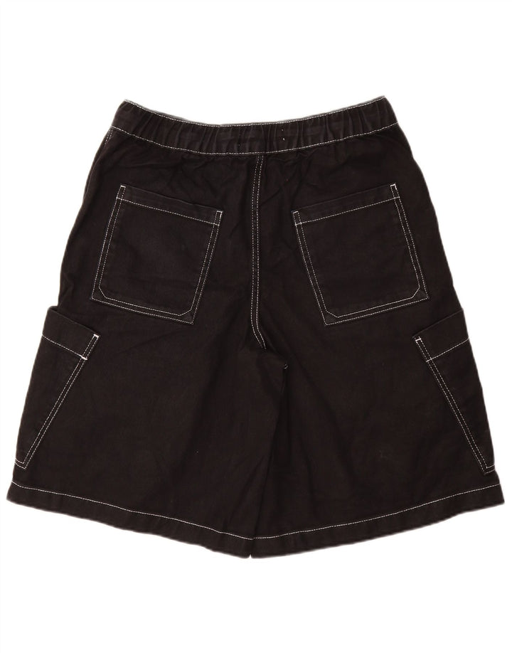 ZARA Herren Cargo-Shorts, Größe S, W30, Schwarz, Baumwolle