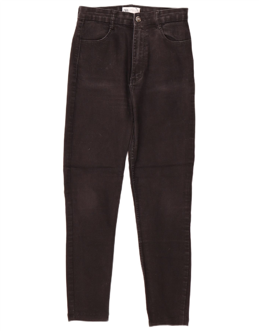 Zara Damen Tapered Jeans EU 38 Small W28 L26 Schwarz