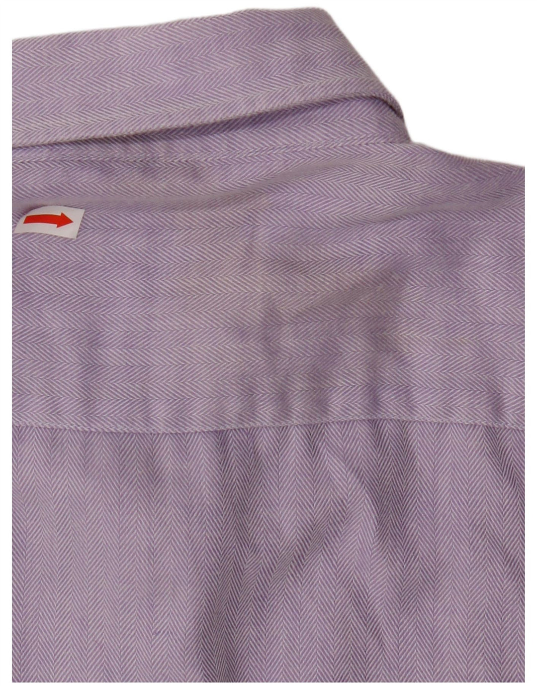 Pierre Cardin Herrenhemd Größe 17 1/2 43 XL Lila Fischgrätenbaumwolle