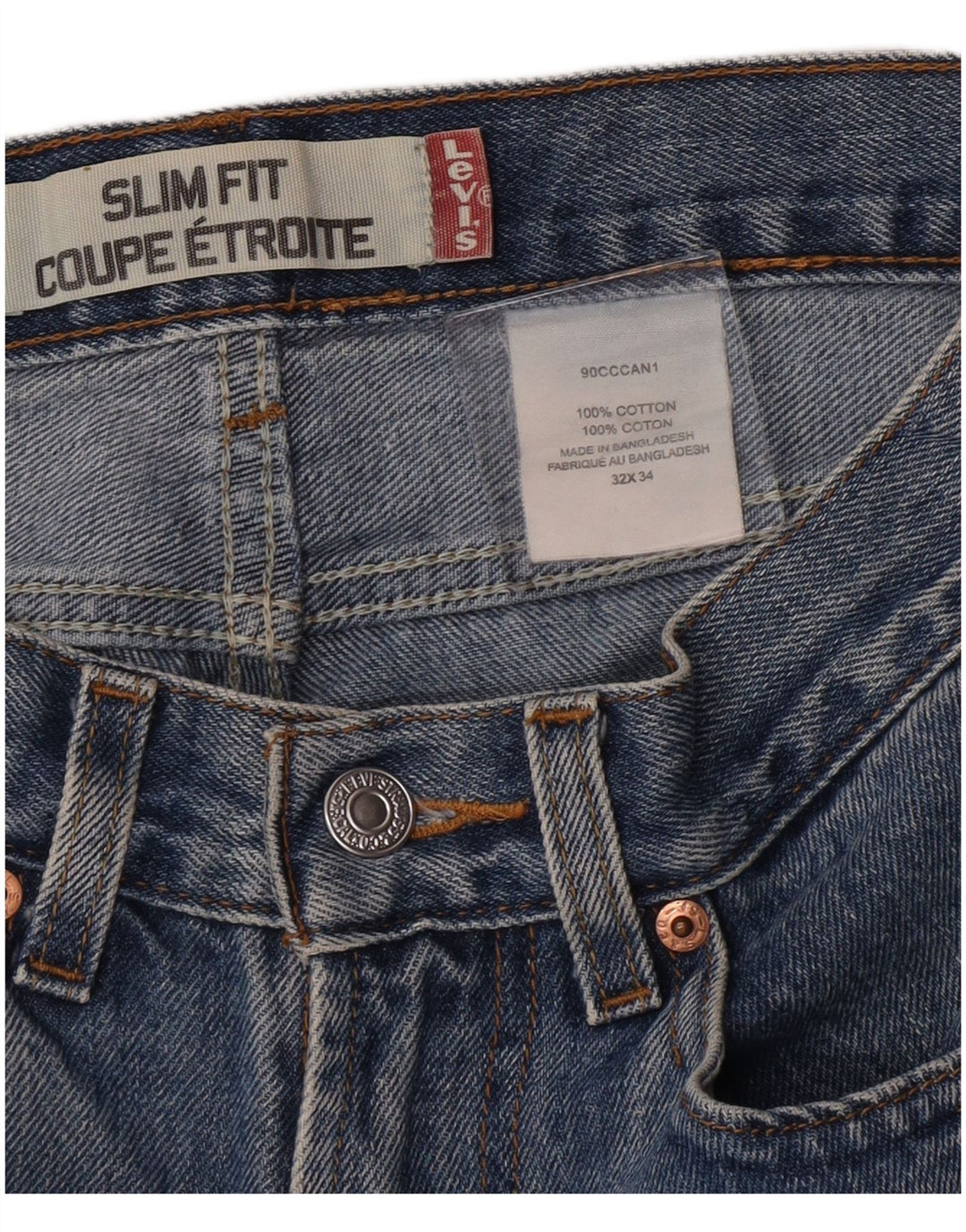 Levi's Damen Denim Slim Fit Hot Pants W32 Große blaue Baumwolle