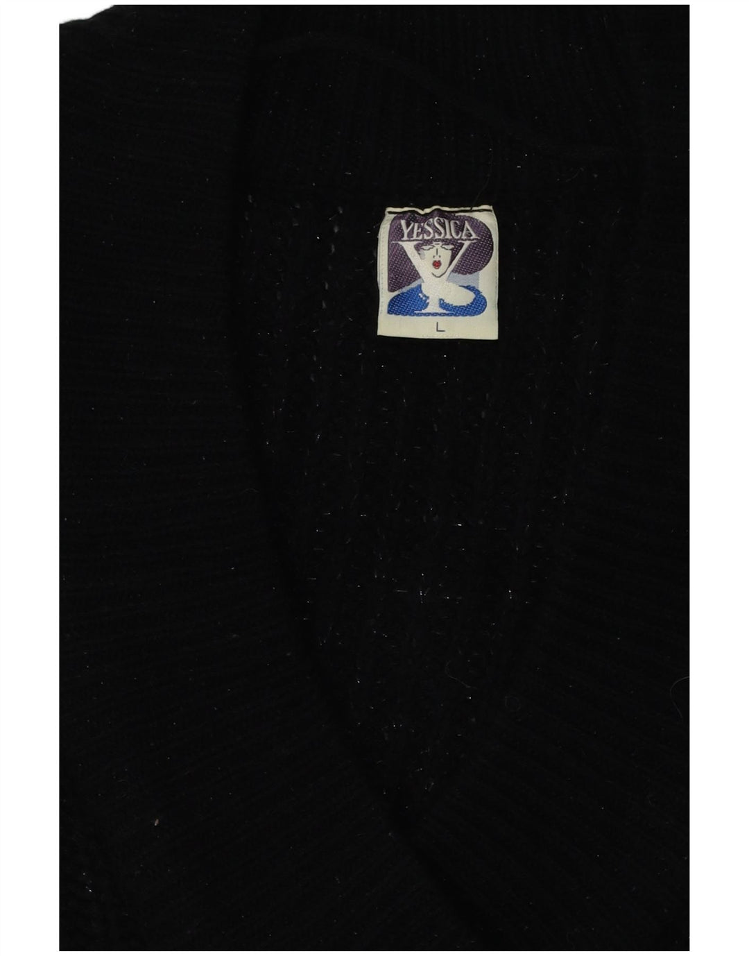 YESSICA Damen Weste Tank Top UK 16 Large Schwarz Acryl