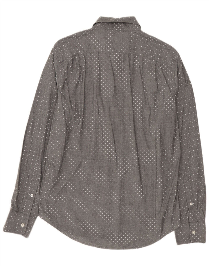 BONOBOS Slim-Fit-Hemd für Herren aus mittelgrau gepunkteter Baumwolle