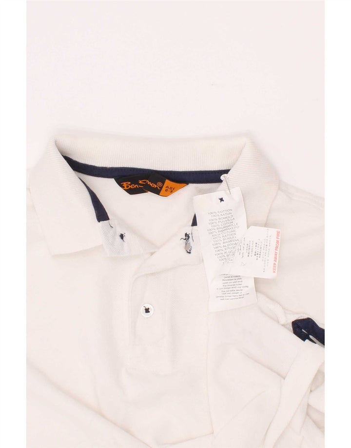 Ben Sherman Poloshirt für Jungen, 8–9 Jahre, weiße Baumwolle