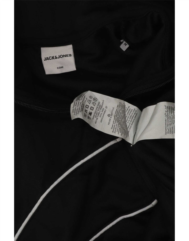 Jack & Jones Herren-Trainingsanzug-Oberjacke, Mittelschwarzes Polyester