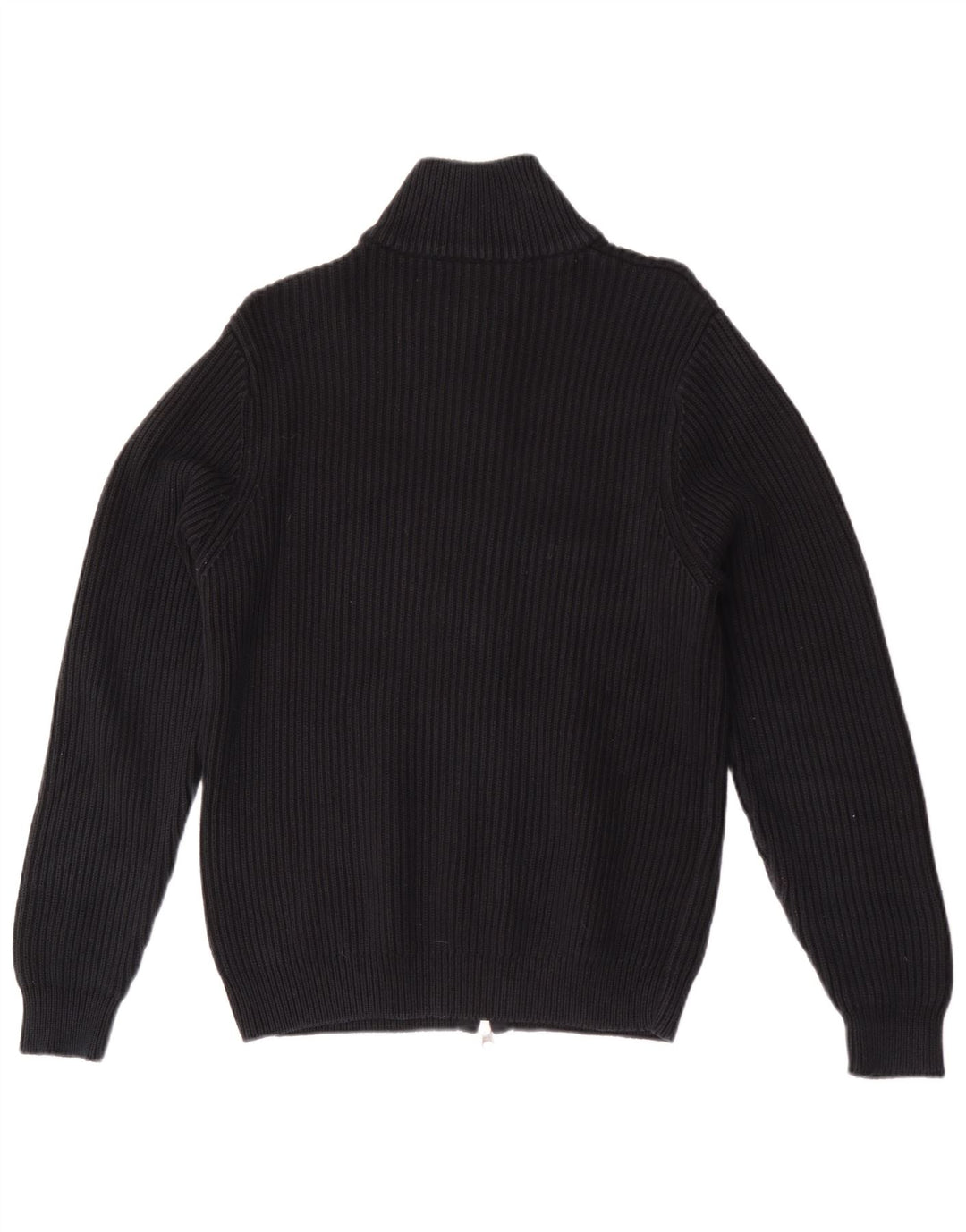 Fred Perry Herren-Cardigan-Pullover aus mittelschwarzer Baumwolle