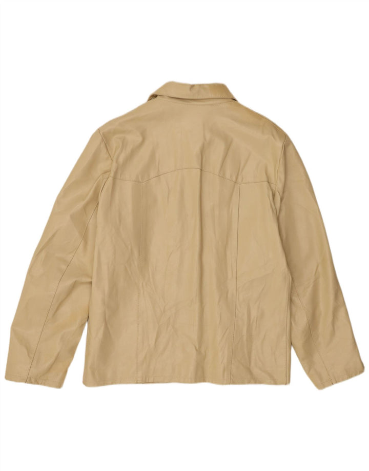 Bayside Herren-Lederjacke, UK 40, großes beiges Leder