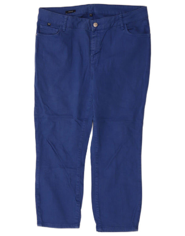 Crew Clothing Damen-Cropped-Jeans, UK 16, Größe L, W34, L23, Blau, Baumwolle