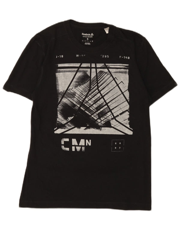 Reebok Herren Graphic T-Shirt Top Small Schwarz