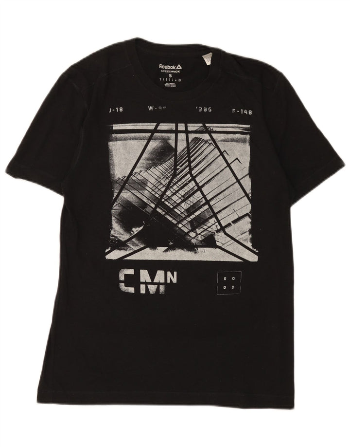 Reebok Herren Graphic T-Shirt Top Small Schwarz