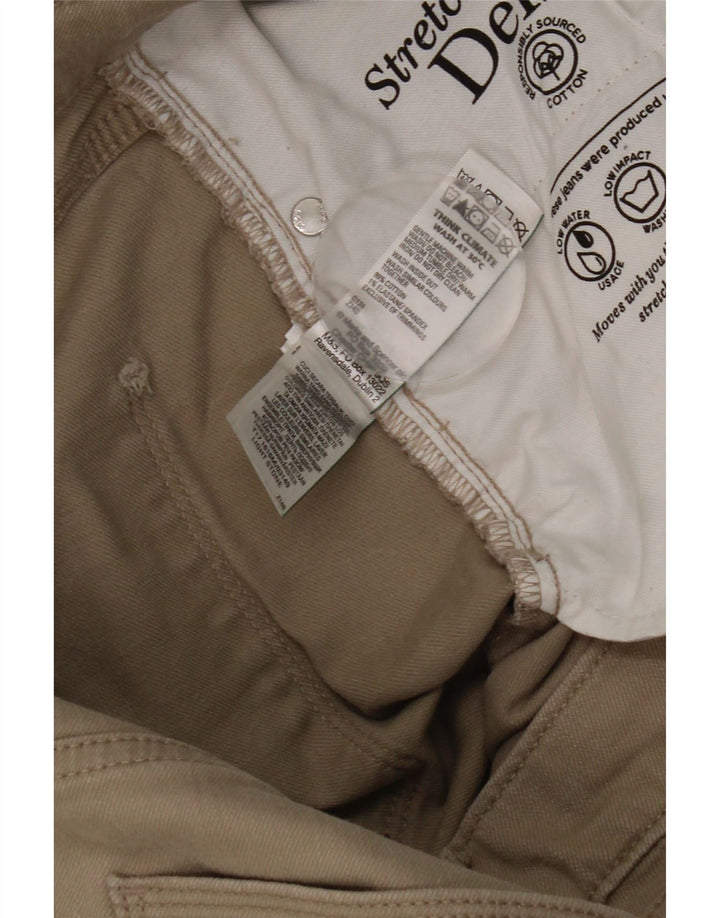 Marks & Spencer Herren Straight Jeans W34 L31 Beige Baumwolle