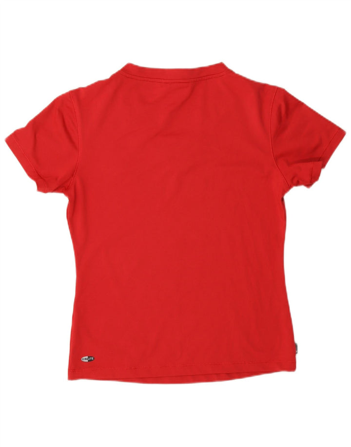 Adidas Damen Clima 365 T-Shirt Top UK 14 Mittelrotes Polyester