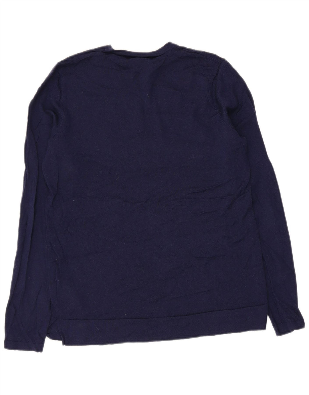 Polo Ralph Lauren Damen-Pullover mit V-Ausschnitt, UK 12, mittelmarineblaue Wolle