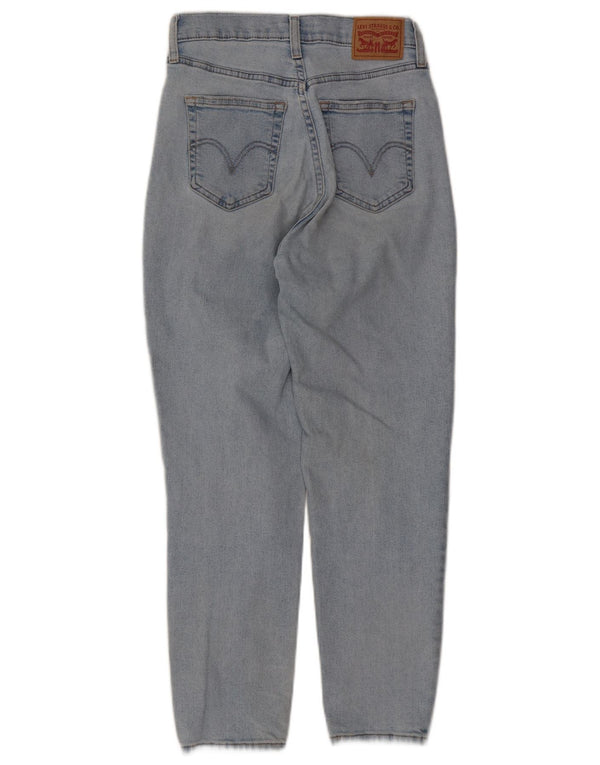 Levi's Damen Mom Distressed High Waist Jeans W27 L27 Blaue Baumwolle