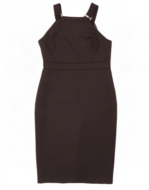 Ärmelloses, figurbetontes Damenkleid von Ted Baker, Größe 5, XL, Schwarz, Polyester