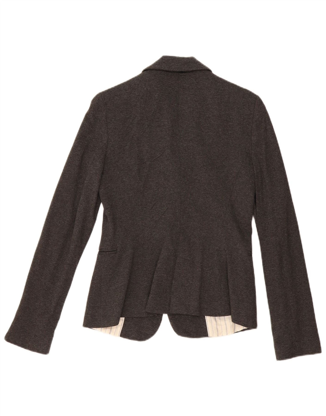 Zara Damen 1-Knopf-Blazerjacke UK 10 Small Graues Acetat