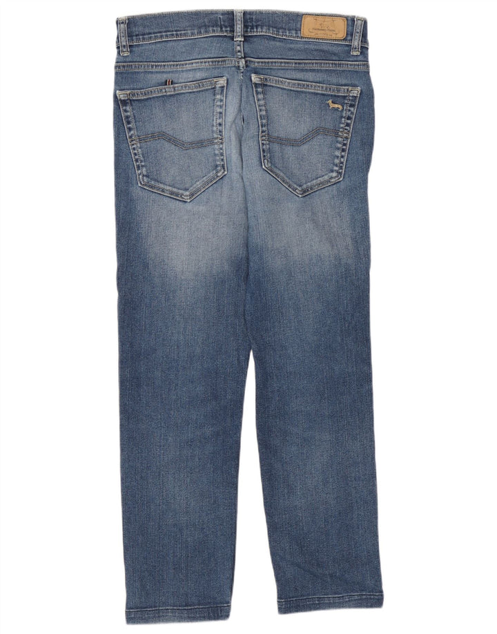 Harmont & Blaine Damen Crop Straight Jeans IT 44 Medium W30 L26 Blau