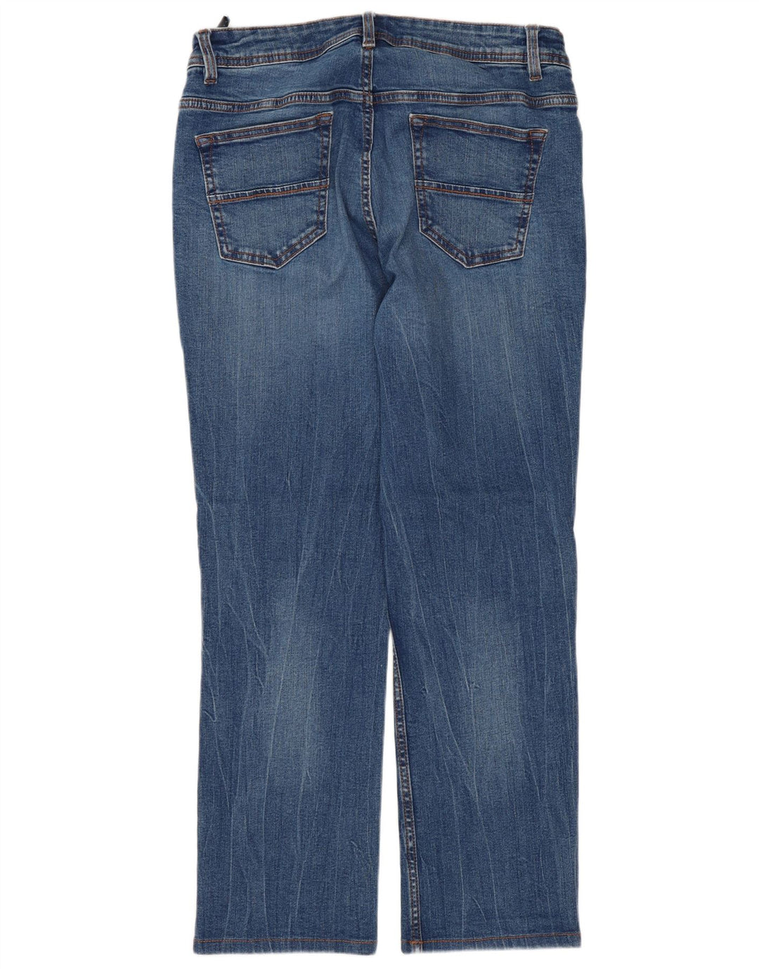DACK'S Damen Mid Rise Regular Straight Jeans IT 50 XL W32 L27 Blau
