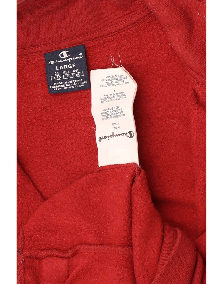 Champion Herren-Trainingsanzug-Top-Jacke, große rote Baumwolle