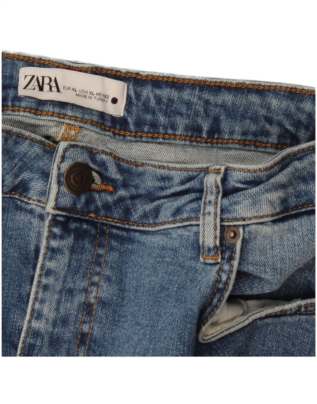Zara Damen Jeansrock XL W32 Blau