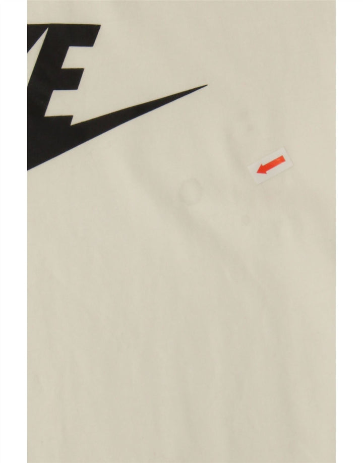 NIKE Womens Graphic T-Shirt Top UK 10 Small White Vintage Nike and Second-Hand Nike from Messina Hembry 