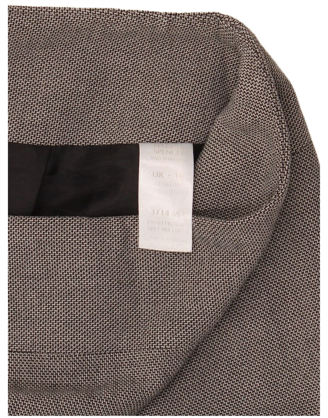 Marks & Spencer Damen Bleistiftrock UK 10 Small W30 Grau Polyester