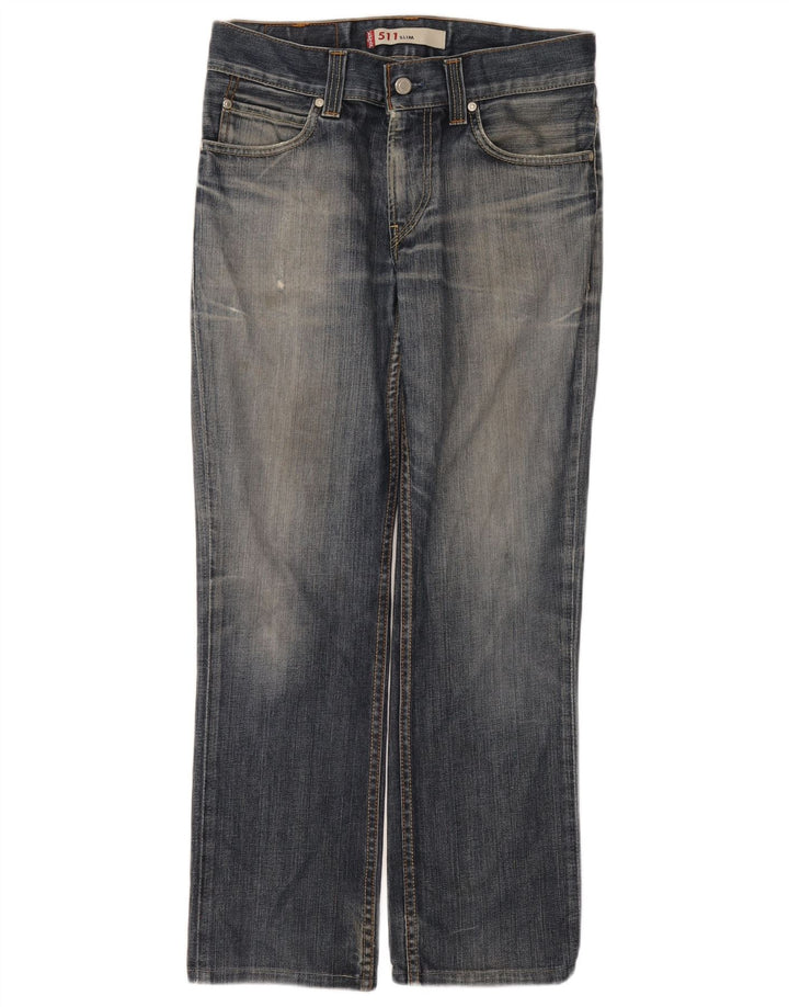 Levi's Damen 511 Slim Jeans W32 L28 Marineblau Baumwolle