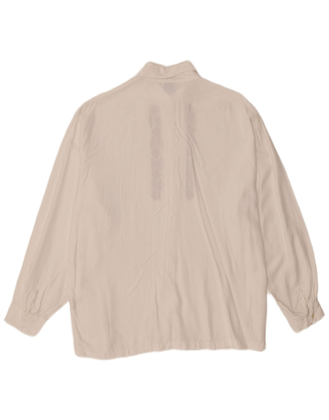 Vintage Damen Shirt UK 16 Große weiße Viskose mit Blumenmuster