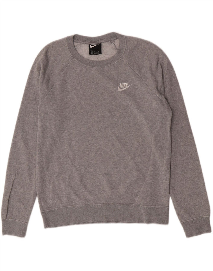 Nike Damen-Sweatshirt in Übergröße, Gr. 10, Größe S, grau gefleckte Baumwolle