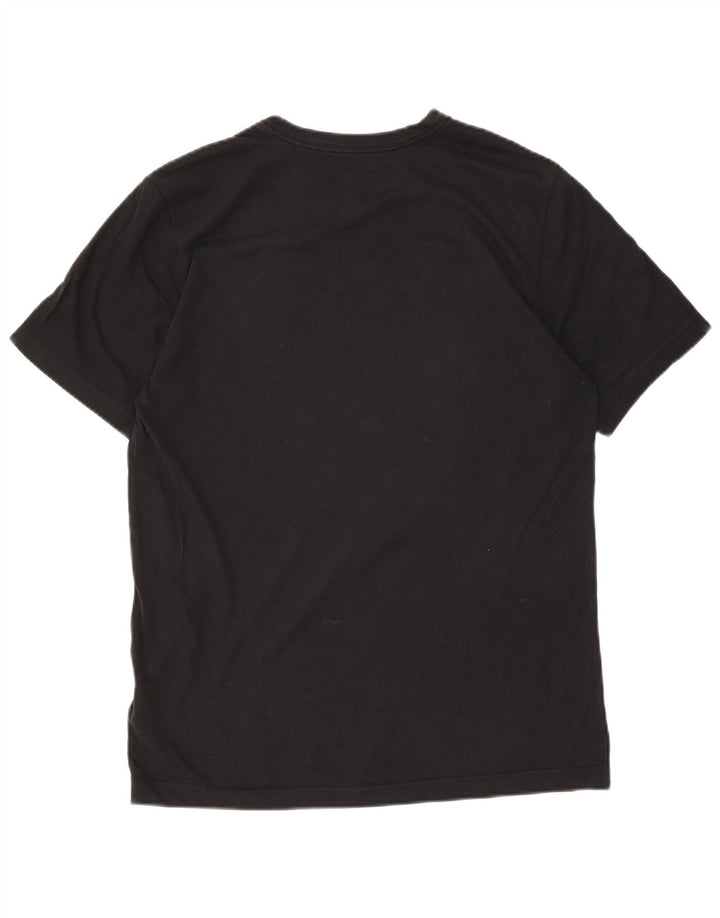 Nike Herren Dri Fit Graphic T-Shirt-Oberteil aus mittelschwarzer Baumwolle