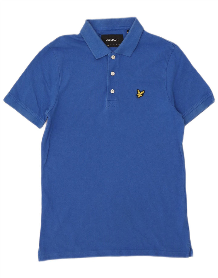 Lyle & Scott Herren-Poloshirt, kleine blaue Baumwolle