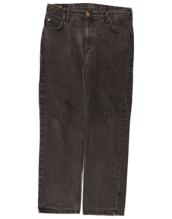 Lee Herren Brooklyn Straight Jeans W34 L30 Graue Baumwolle