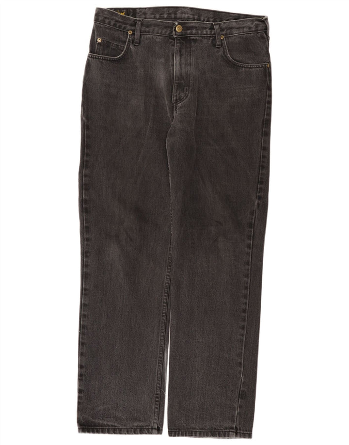 Lee Herren Brooklyn Straight Jeans W34 L30 Graue Baumwolle