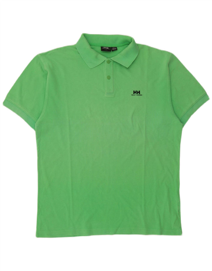 Helly Hansen Herren-Poloshirt, große grüne Baumwolle