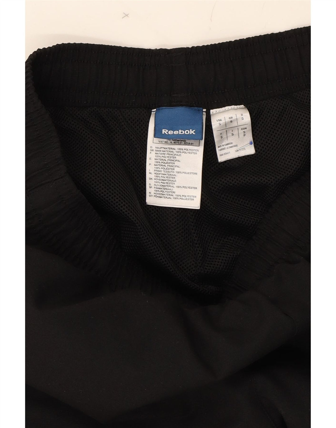 REEBOK Mens Tracksuit Trousers Joggers Small  Black Polyester Vintage Reebok and Second-Hand Reebok from Messina Hembry 