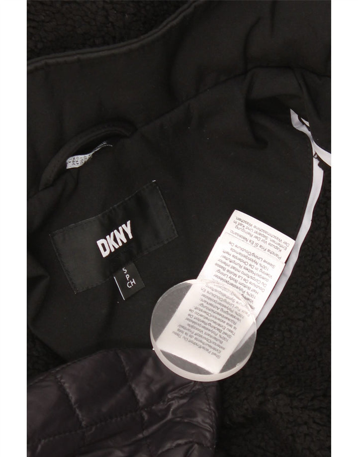 Dkny Damen-Parka mit Kapuze, UK 10, Größe S, Schwarz, Polyester