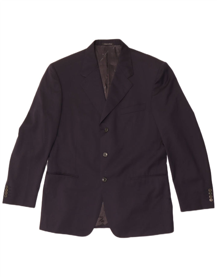 Cerruti 1881 Herren 3-Knopf-Blazerjacke IT 52 XL Marineblaue Wolle