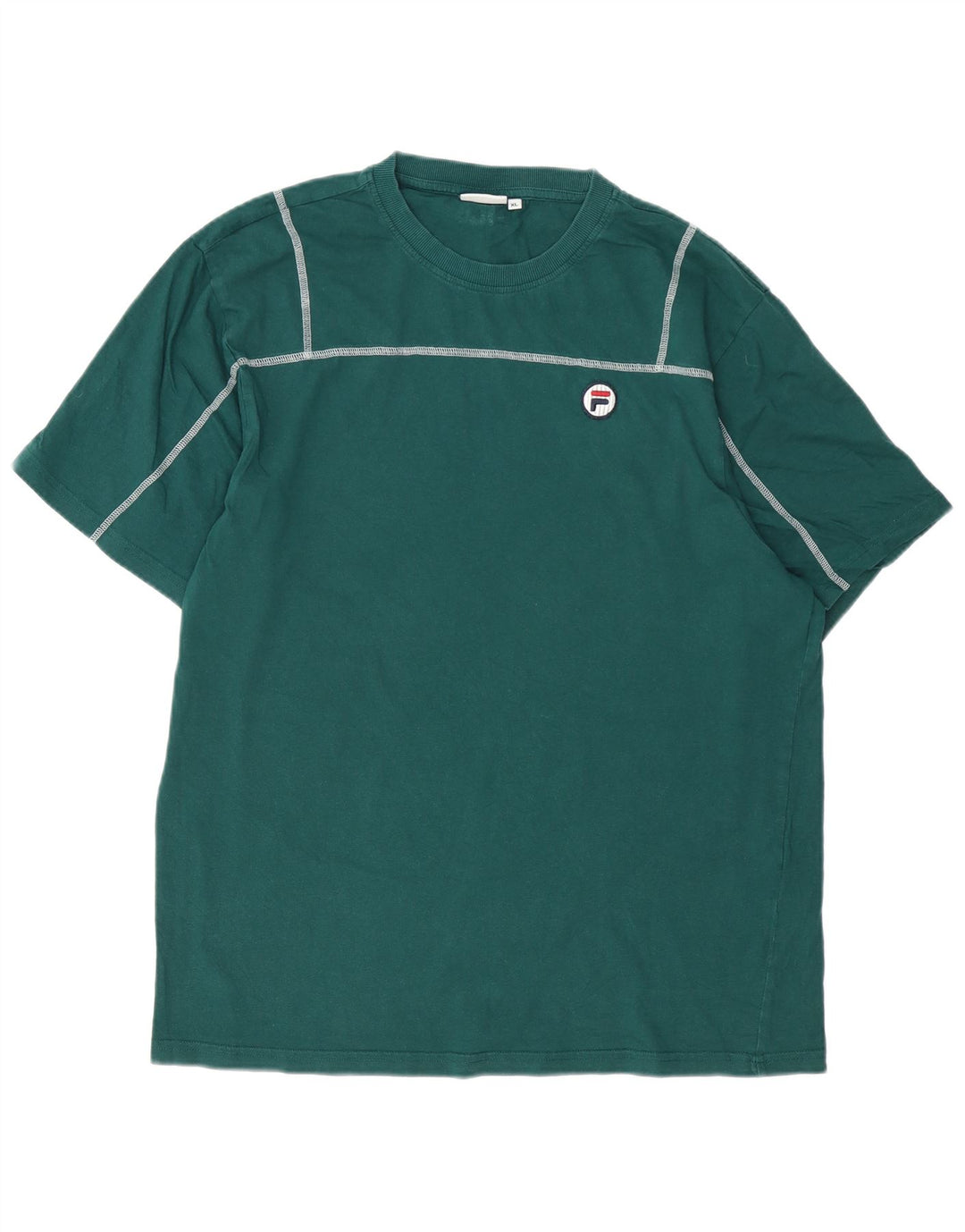 Fila Herren T-Shirt Top XL Grün Baumwolle