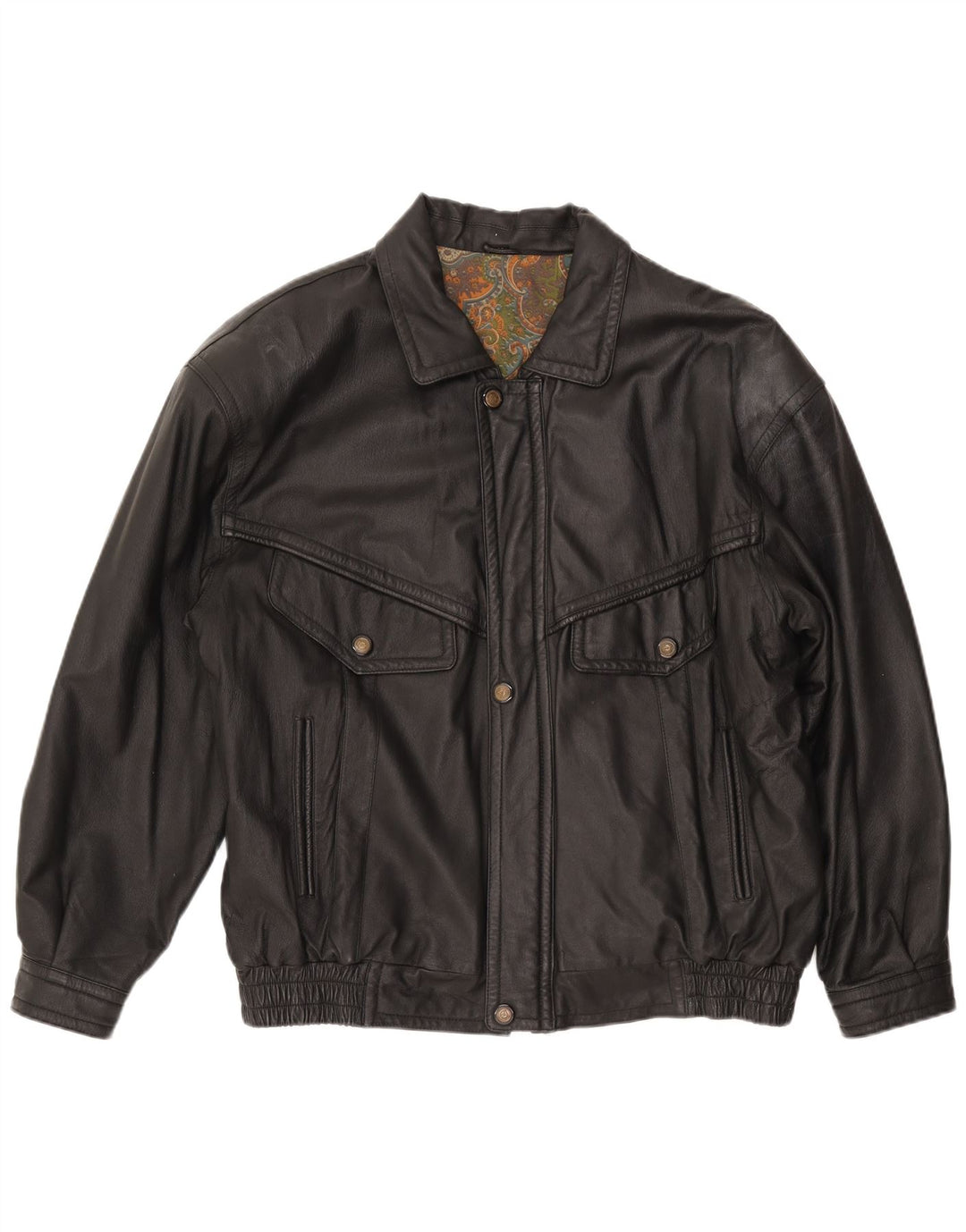 CANDA Herren Lederjacke UK 44 2XL Schwarzes Leder