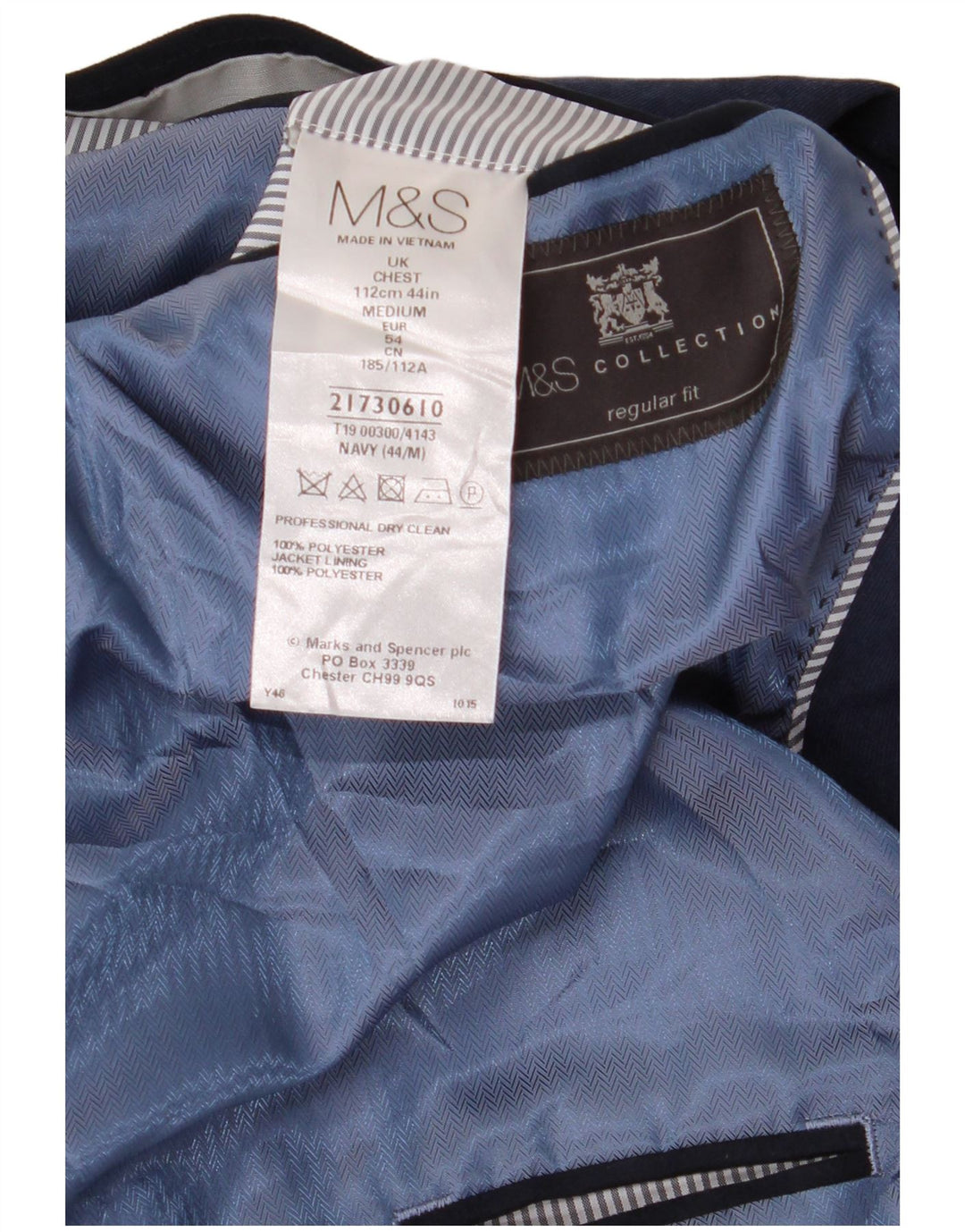 Marks & Spencer Herren-Blazer mit 2 Knöpfen, UK 44, 2XL, Marineblau, Polyester