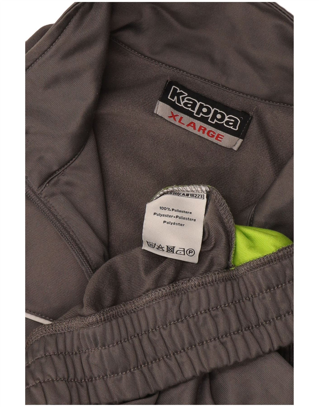 Kappa Herren-Trainingsanzug-Oberteil, Jacke, XL, Grau, Colourblock-Polyester