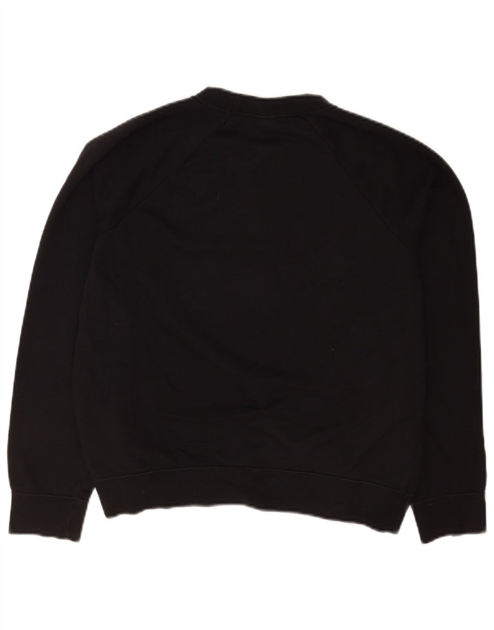 Nike Womens Loose Fit Sweatshirt Pullover UK 14 Mittelschwarze Baumwolle