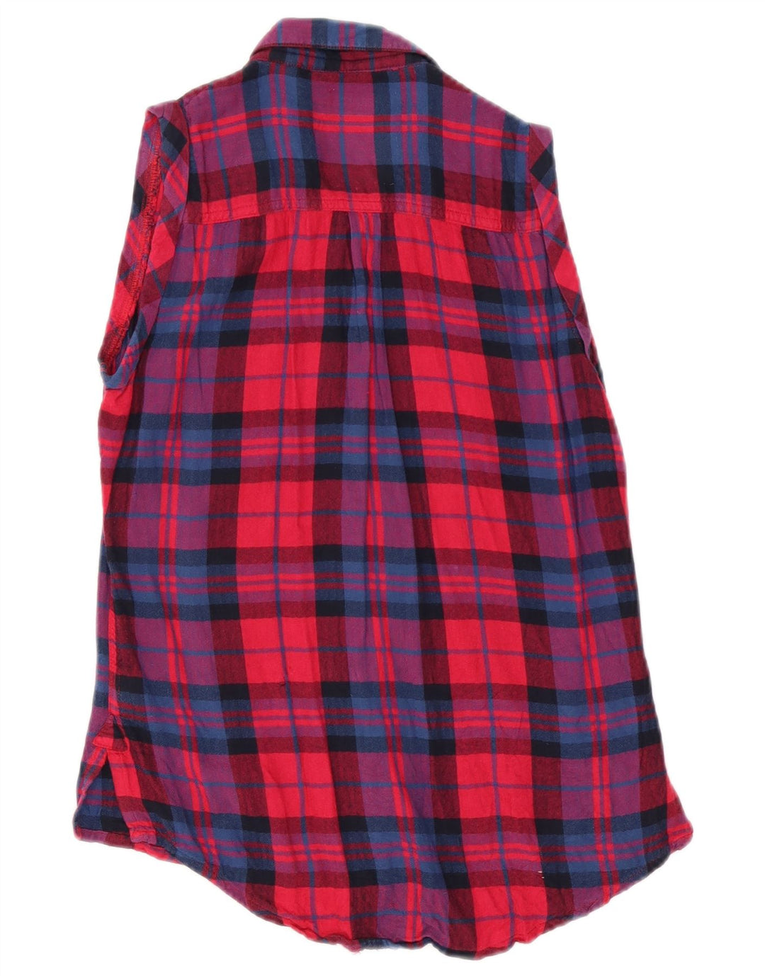 Superdry Damen Übergroßes ärmelloses Grafikhemd UK 2 2XS Rot kariert